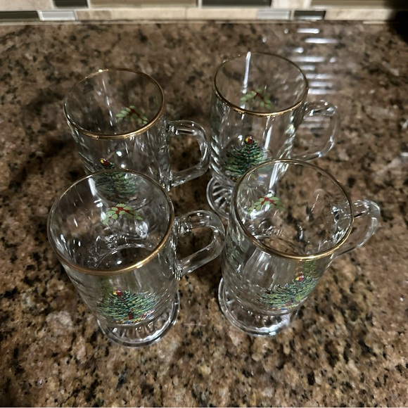 Spode Christmas Tree Irish Coffee Mugs Set of 4 - Vintage!!! - Picture 7 of 16